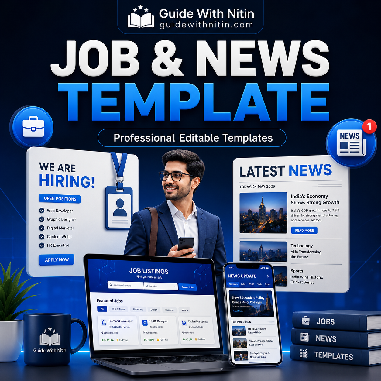 Job & News Template – Professional Editable Digital Template