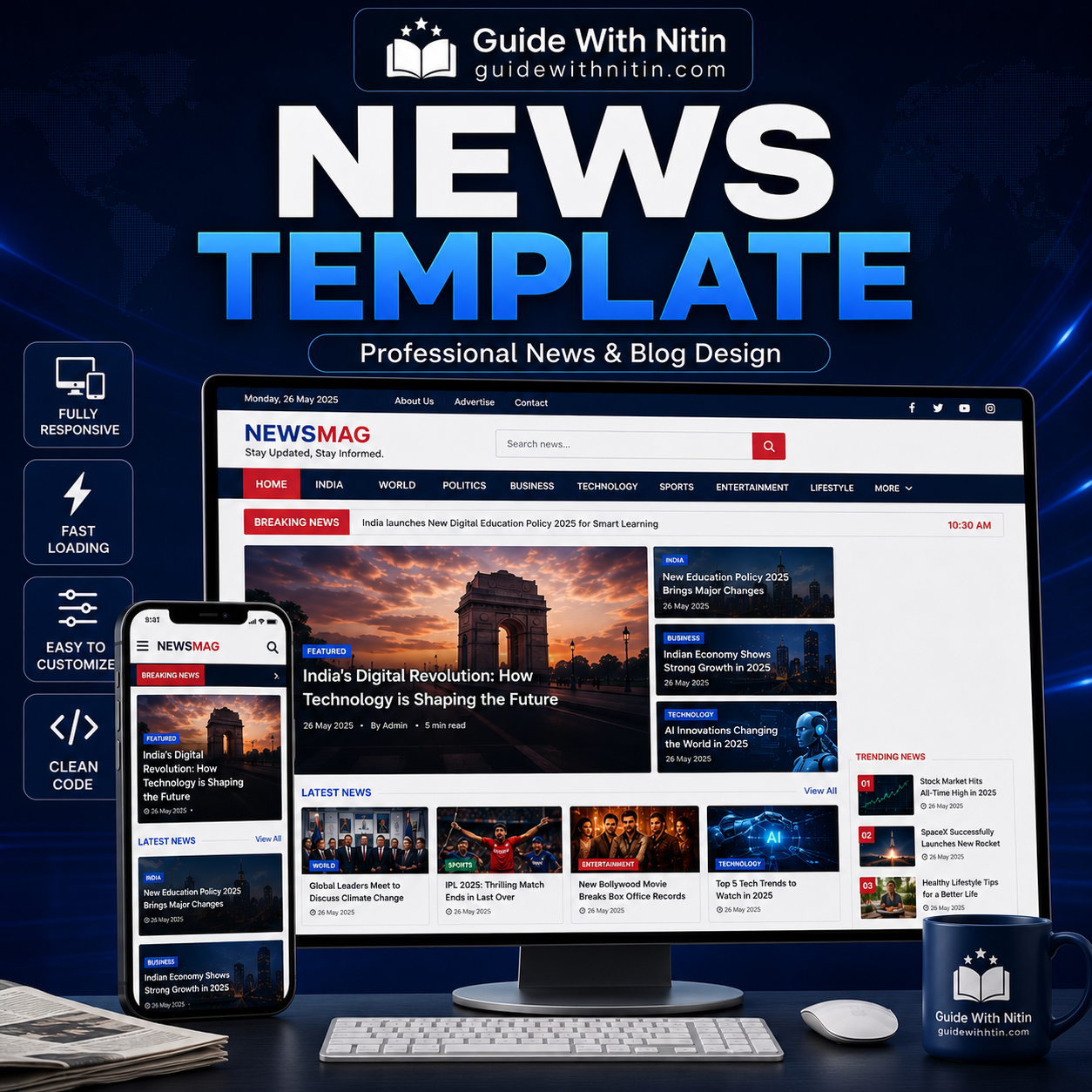 News Template – Professional News & Blog Design